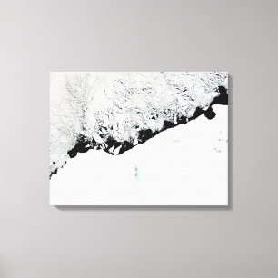 Oost-Antarctica-waternA-olies uit de Prins Olav-ku Canvas Afdruk