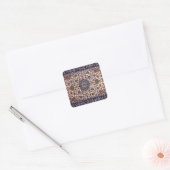 Oost-Antiek Perzisch Turks blauw Rug Vierkante Sticker (Envelop)