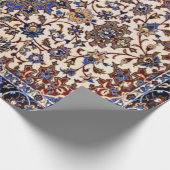 Oost-Antiek Perzisch Turks blauw tapijt Cadeaupapier (Hoek)