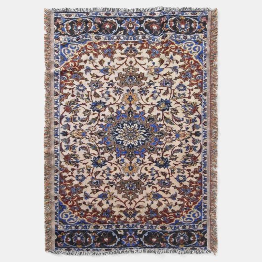 Oost-Antiek Perzisch Turks blauw tapijt Deken (Voorkant Verticaal)