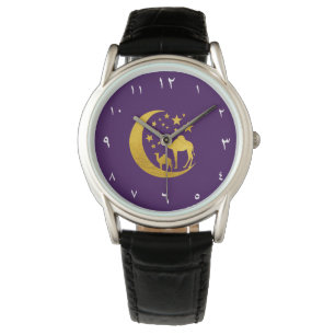 Oost-Arabische cijfers - gouden kamelen Horloge