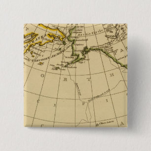 Oost-Azië, West-Noord-Amerika Vierkante Button 5,1 Cm