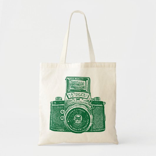 Oost-Duitse camera - Forest Green Tote Bag (Voorkant)
