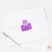 Oost-Duitse camera - Paars Ronde Sticker (Envelop)