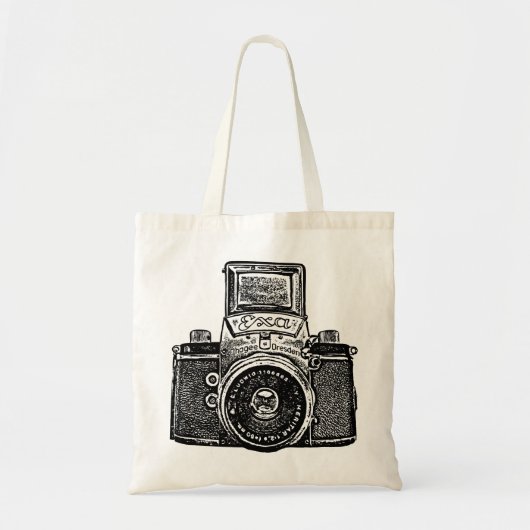 Oost-Duitse camera - zwart Tote Bag (Voorkant)