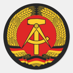 Oost-Duitsland DDR Ronde Sticker