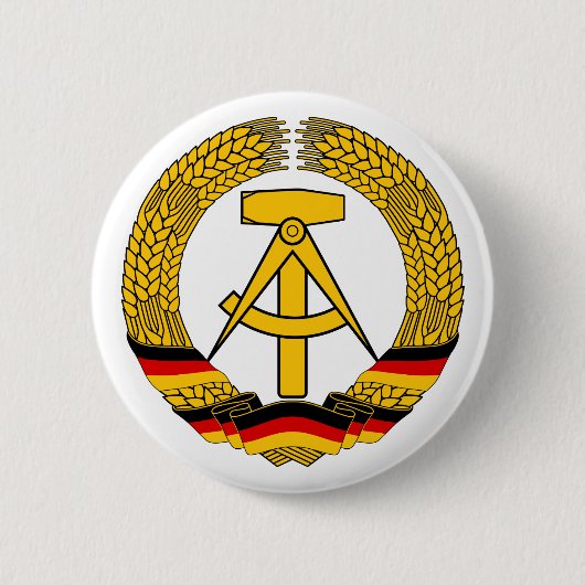Oost-Duitsland Nationale Embleem-Button Ronde Button 5,7 Cm (Voorkant)