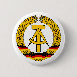 Oost-Duitsland Nationale Embleem-Button Ronde Button 5,7 Cm