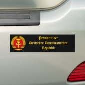 Oost-Duitsland President van de DDR! Bumpersticker (Op auto)
