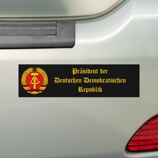 Oost-Duitsland President van de DDR! Bumpersticker (Op auto)