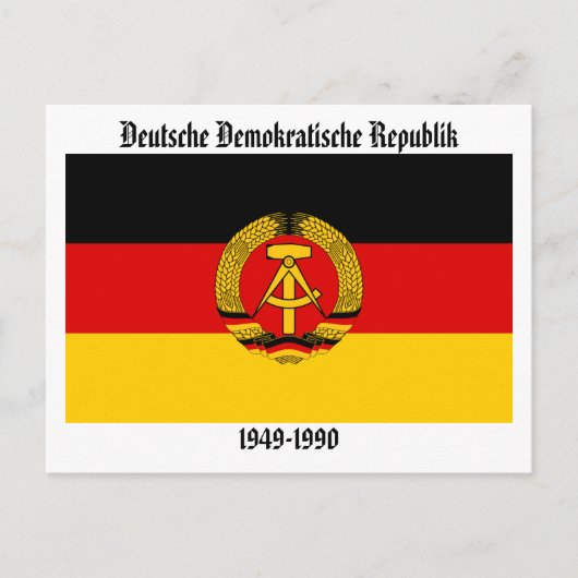 Oost-Duitsland vlag Briefkaart (Voorkant)