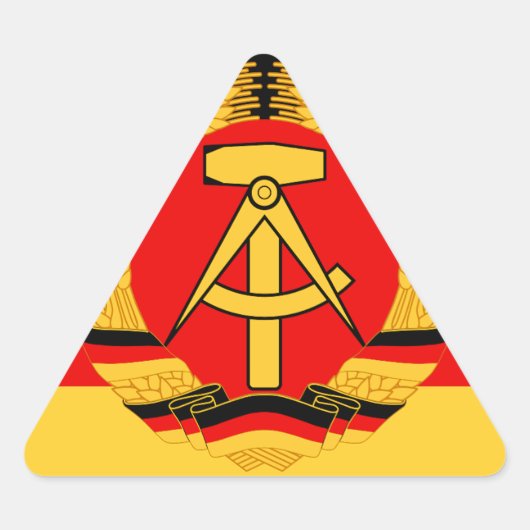 Oost-Duitsland vlag Driehoek Sticker (Voorkant)