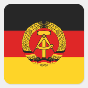 Oost-Duitsland vlag Vierkante Sticker