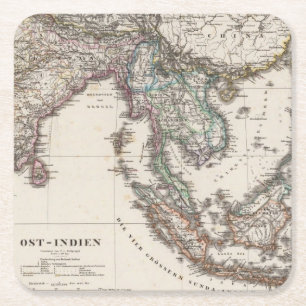 Oost-India Vierkante Kartonnen Onderzetter