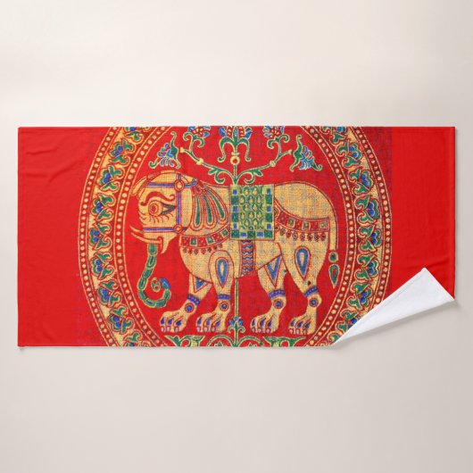 Oost-Indische olifantendruk Bad Handdoek (Badhanddoek)