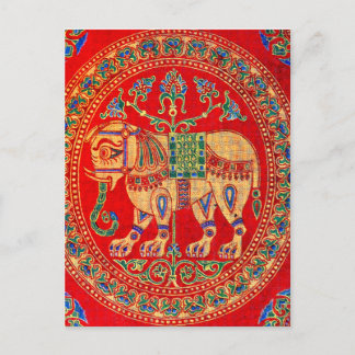 Oost-Indische olifantendruk Briefkaart