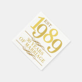 Oost. Jubileum 1989 30ste bruiloft Servet (Hoek)