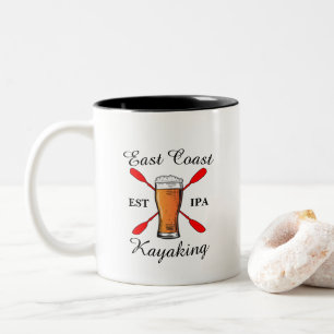 Oost-Kust Kayaking est IPA-mok voor bierkoffie Tweekleurige Koffiemok