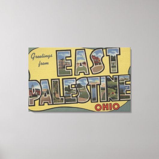 Oost-Palestina, Ohio - Grote letterscènes Canvas Afdruk (Voorkant)