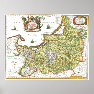 Oost-Pruussia Map Poster