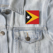 Oost-Timor Vierkante Button 5,1 Cm (In situ)