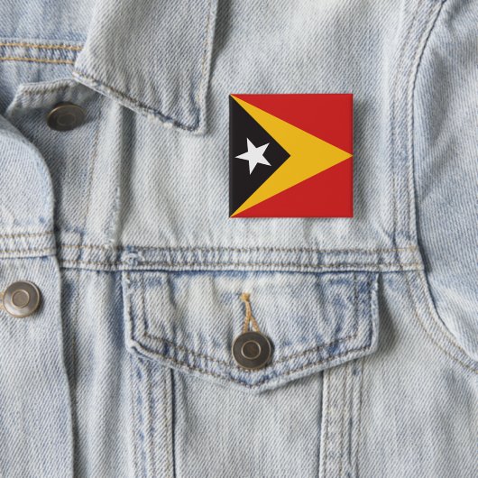 Oost-Timor Vierkante Button 5,1 Cm (In situ)