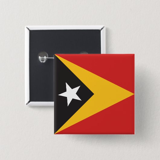 Oost-Timor Vierkante Button 5,1 Cm (Voorkant /achterkant)