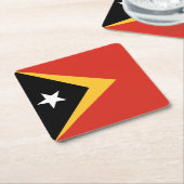 Oost-Timor Vierkante Kartonnen Onderzetter (Schuin)