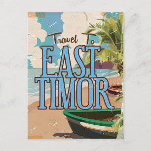 Oost-Timor — vintage reiskunst poster. Briefkaart