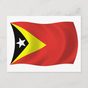 Oost-Timor Vlag Ansichtkaart Briefkaart
