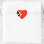 Oost-Timor Vlag Hart Sticker (Tas)