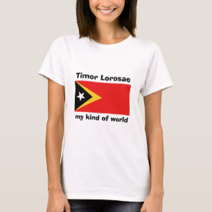 Oost-Timor Vlag + Kaart + Tekst T-shirt