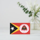 Oost-Timorese Vlag & Wapen, Oost-Timor Visitekaartje (Staand voorkant)