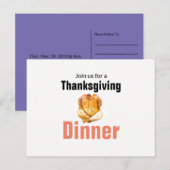 Oost-Turkije, Thanksgiving diner Briefkaart (Voorkant / Achterkant)