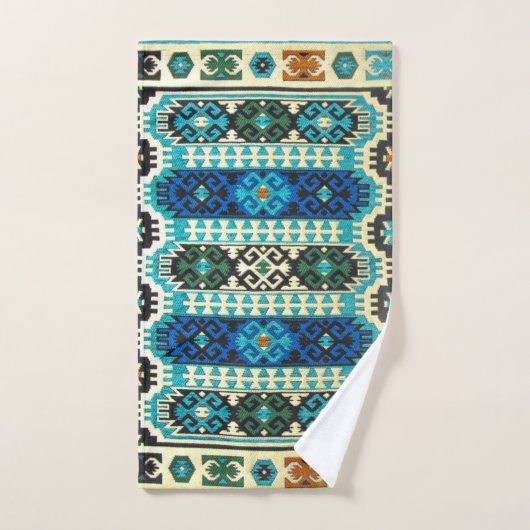 oost-Turks Perzisch tapijtblauw Bad Handdoek (Handdoek)
