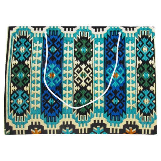 oost-Turks Perzisch tapijtblauw Groot Cadeauzakje (Voorkant)