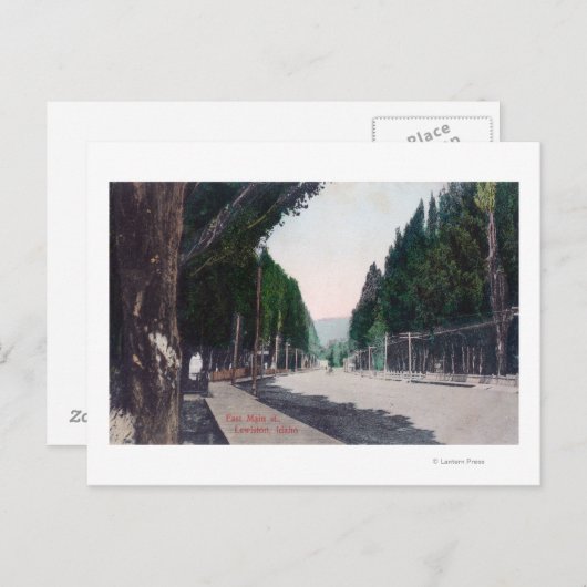 Oost-Uitzicht op Main StreetLewiston, ID Briefkaart (Voorkant / Achterkant)