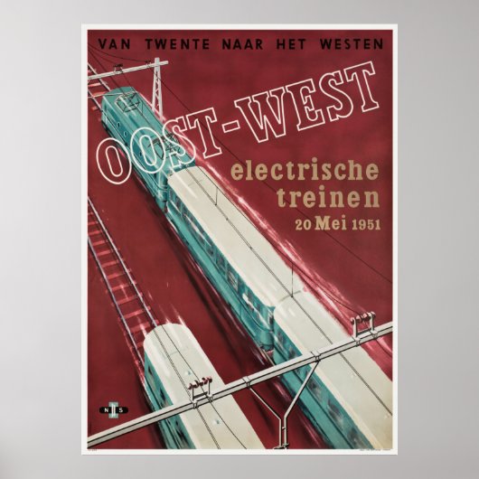 Oost-West-Nederland Vintage Travel Poster (Voorkant)