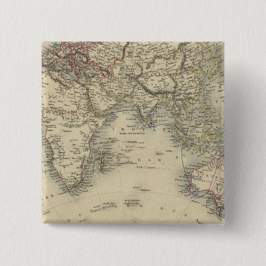 oostelijk halfrond 4 vierkante button 5,1 cm (Voorkant)