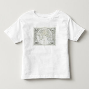 Oostelijk halfrond, van een reeks Wereldkaarten Kinder Shirts