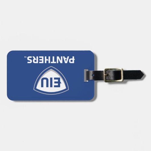 Oostelijk Illinois Panthers Shield & Wordmark Logo Bagagelabel (Voorkant horizontaal)