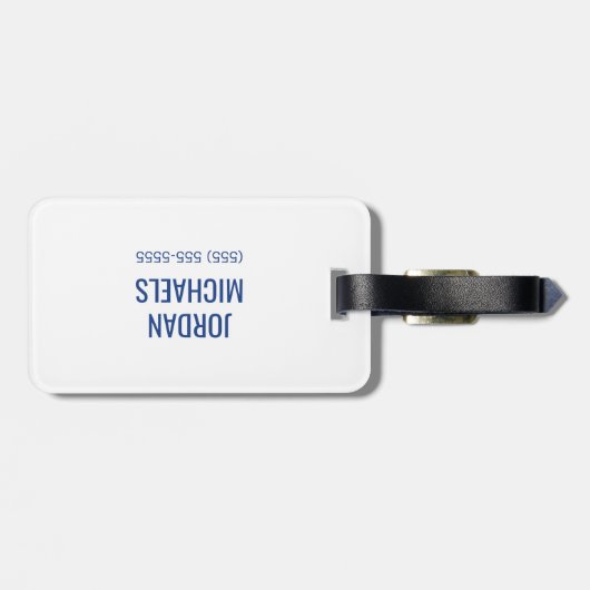 Oostelijk Illinois Panthers Shield & Wordmark Logo Bagagelabel (Achterkant horizontaal)