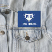 Oostelijk Illinois Panthers Shield & Wordmark Logo Button (Insitu)