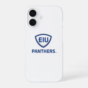 Oostelijk Illinois Panthers Shield & Wordmark Logo iPhone 16 Hoesje