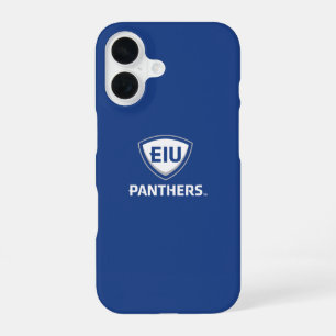 Oostelijk Illinois Panthers Shield & Wordmark Logo iPhone 16 Hoesje