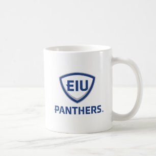 Oostelijk Illinois Panthers Shield & Wordmark Logo Koffiemok