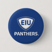 Oostelijk Illinois Panthers Shield & Wordmark Logo Ronde Button 5,7 Cm (Voorkant)