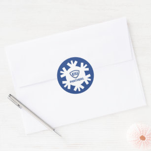 Oostelijk Illinois Panthers Shield & Wordmark Logo Ronde Sticker