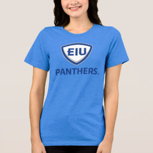 Oostelijk Illinois Panthers Shield & Wordmark Logo Tri-Blend Shirt