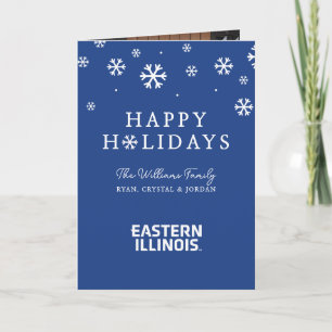 Oostelijk Illinois University Wordmark Logo Feestdagen Kaart